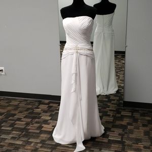 Destiny wedding, strapless, white, size 10